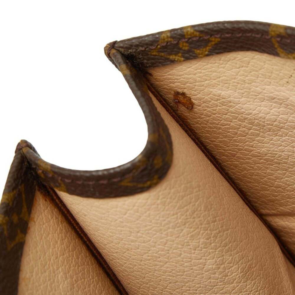 LOUIS VUITTON Authentic Brown Monogram Leather Tote Bag - Picture 9 of 14